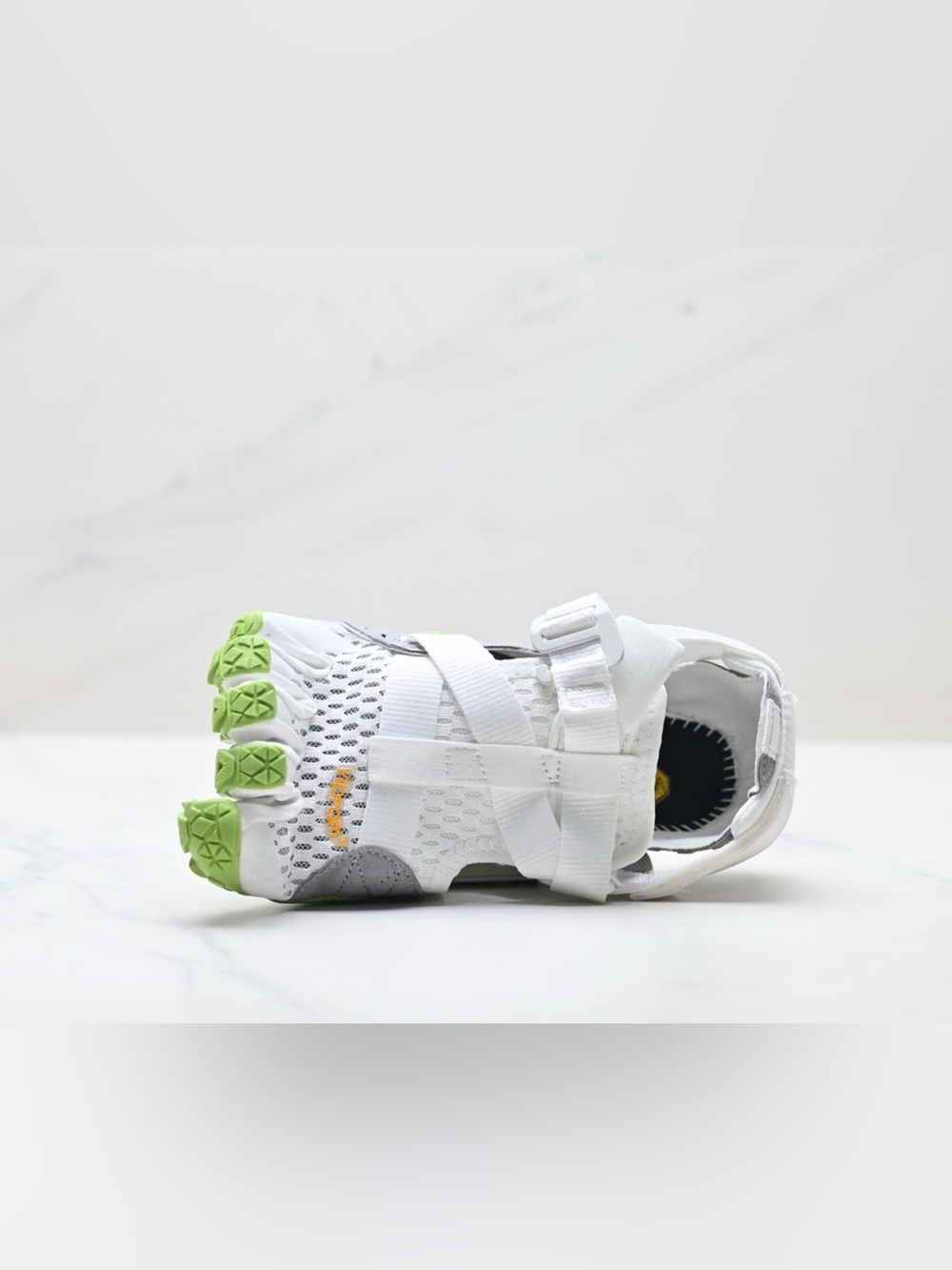 Vibram White and Lime FiveFingers Women's Athletic Toe Shoe